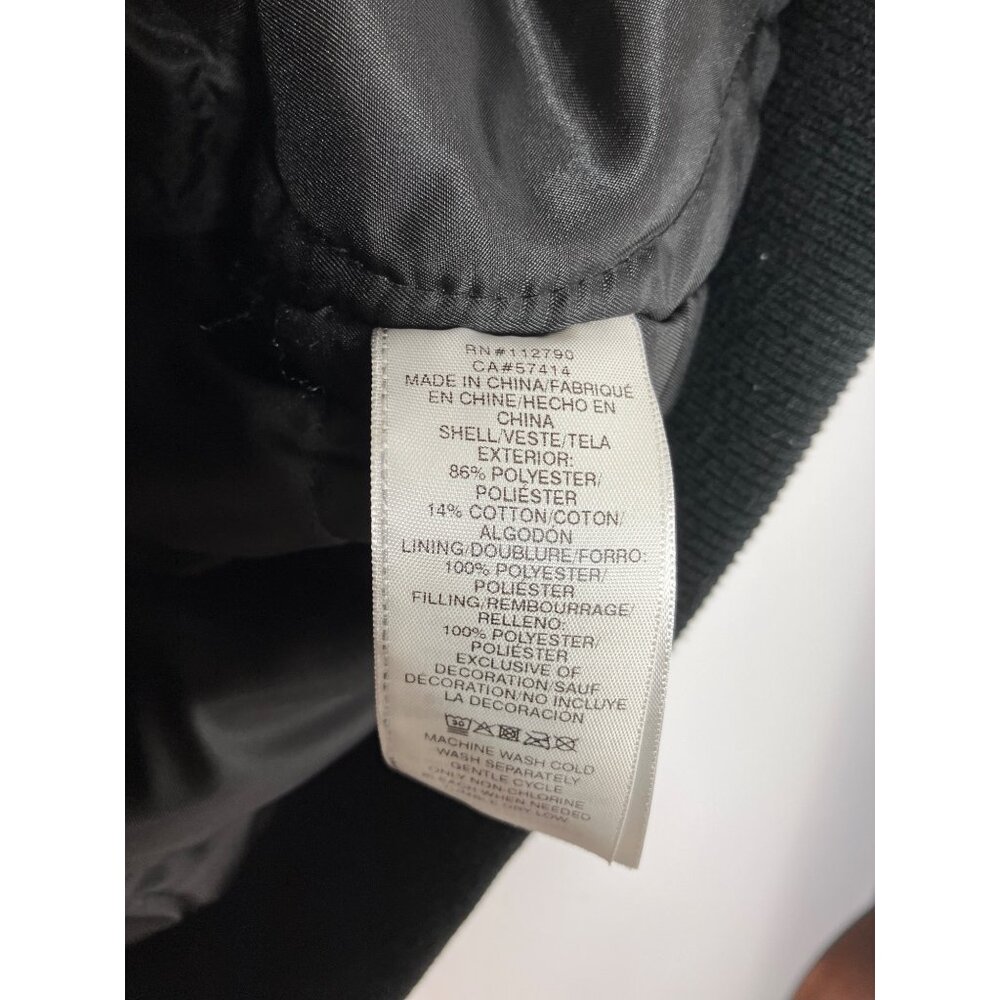 True Religion Mens Quilted Bomber Jacket 2XL Black With Contrast Thick Stitch - Picture 6 of 10